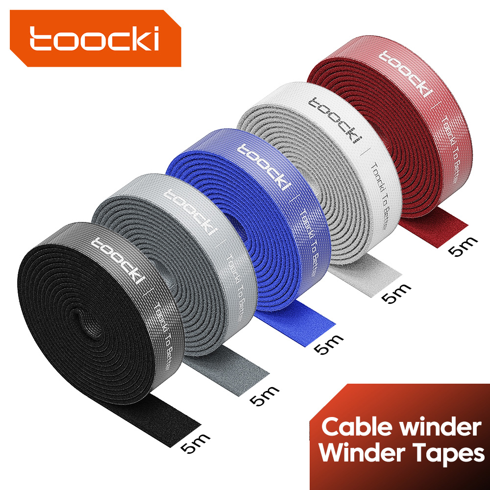 Cable Velcro Strap - Toocki 3m 5m Cable Organizer Winder