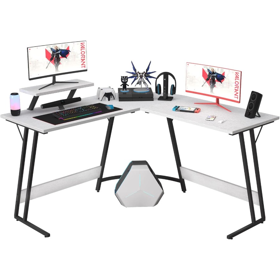 Desk Setup Corner - L Shaped Gaming Desk with Large