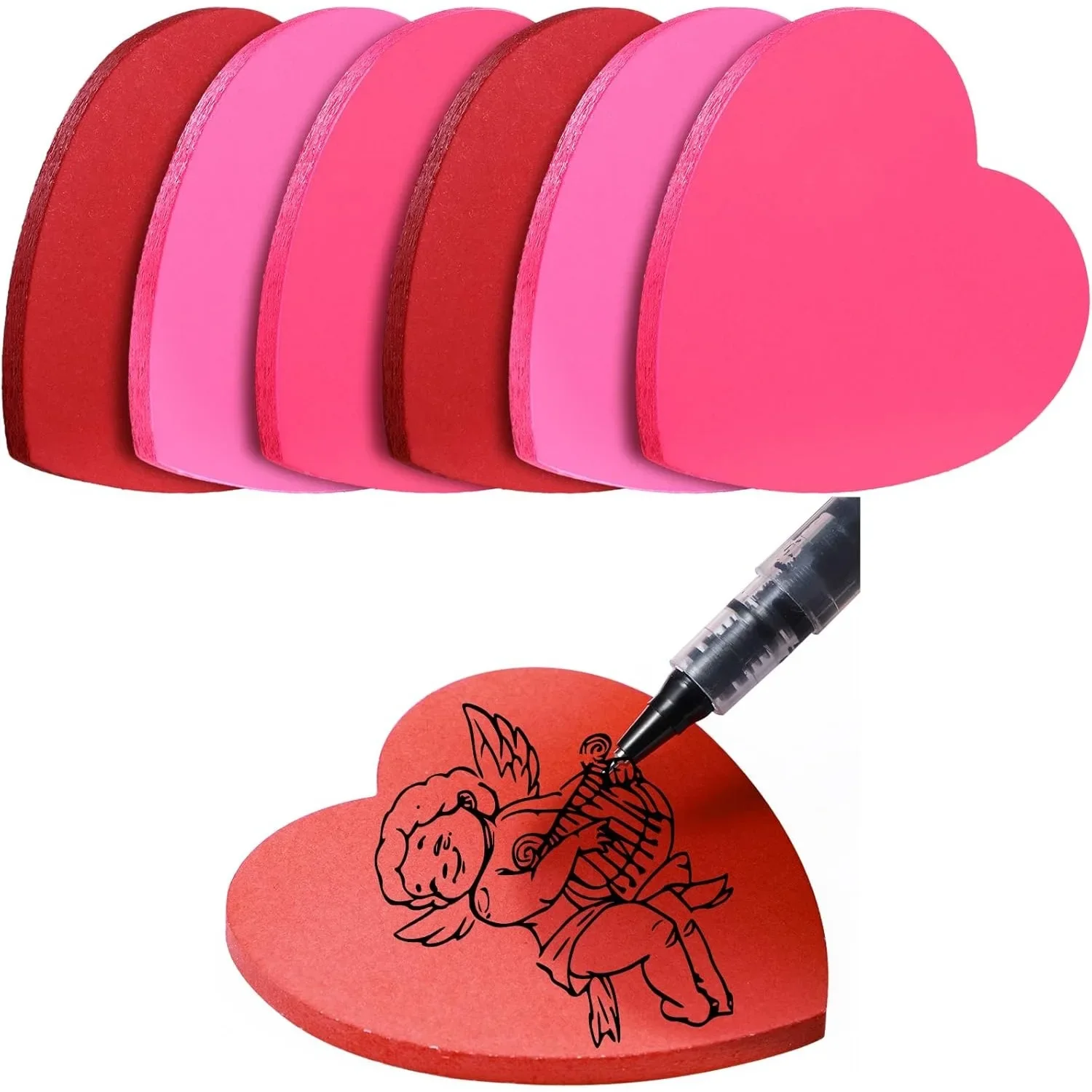 Sticky Memo Holder - Heart Shaped Cute Sticky Notes Cute