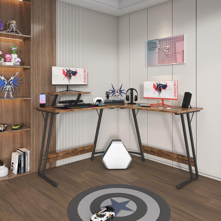 L Shaped Gaming Desk with Larg - Desk Setup Corner recension och pris