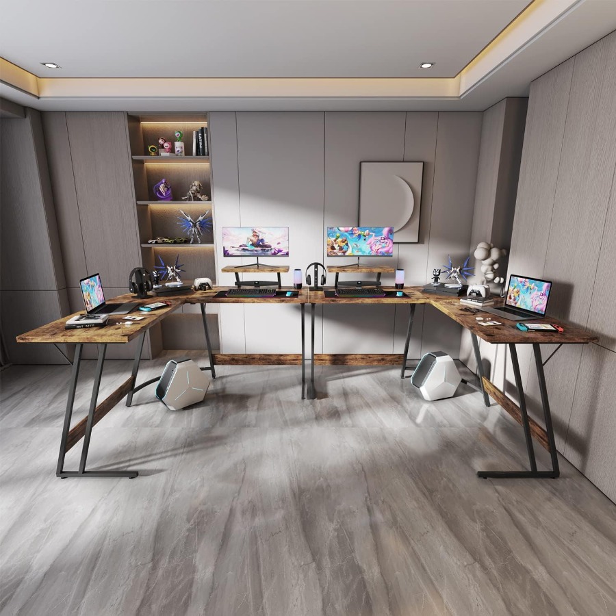 L Shaped Gaming Desk with Larg - Desk Setup Corner recension och pris