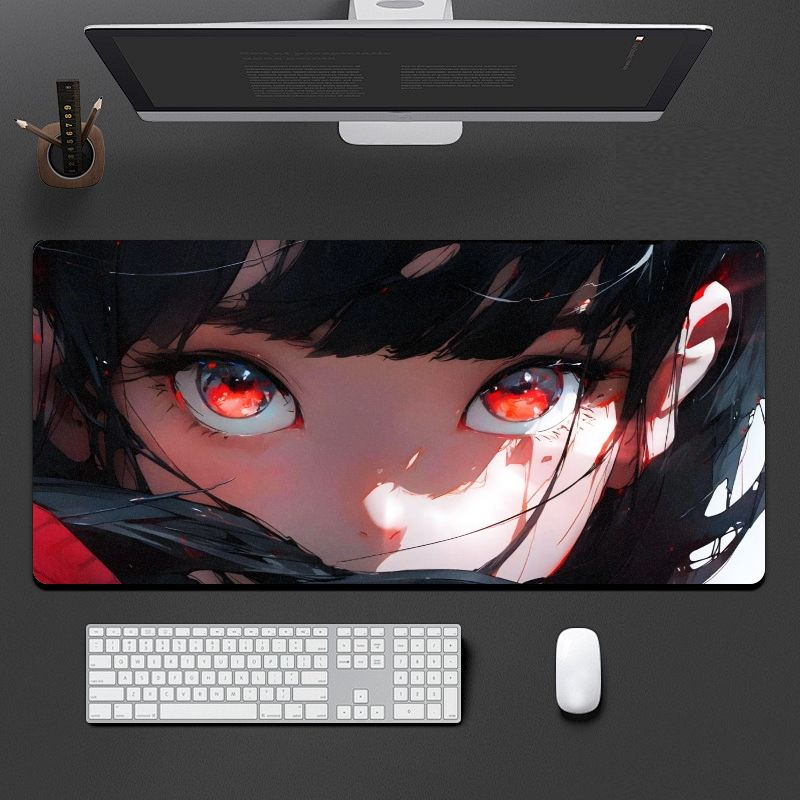 VIKAMA Dark Anime Red Eye Girl - Desk Setup Girl recension och pris