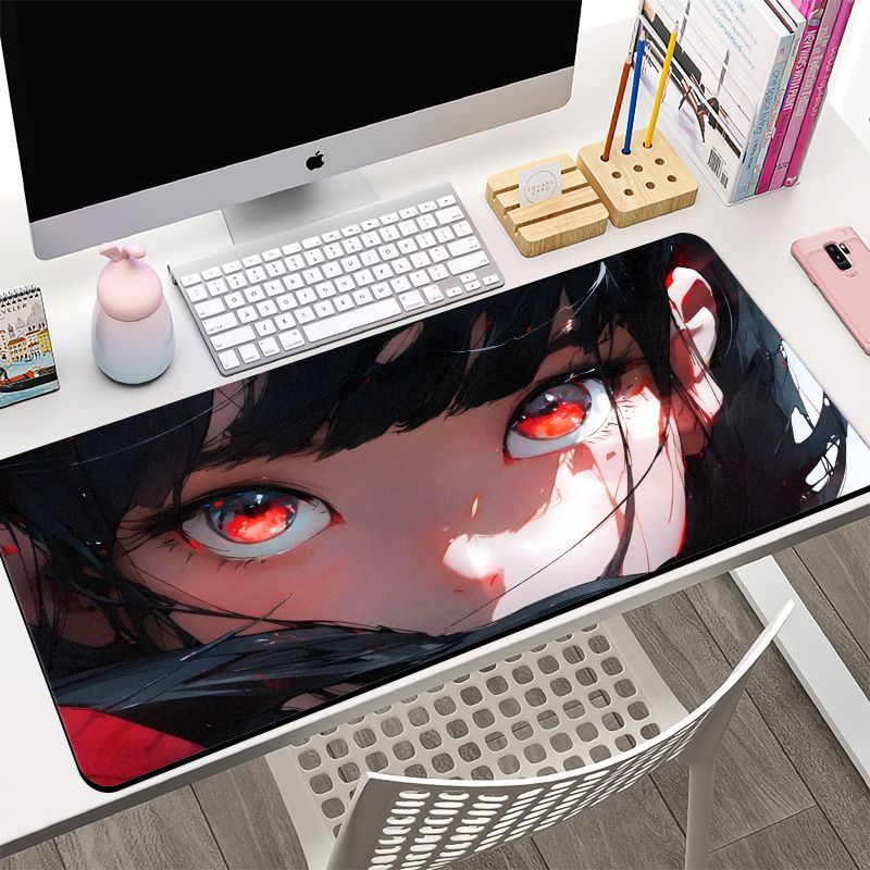VIKAMA Dark Anime Red Eye Girl - Desk Setup Girl recension och pris