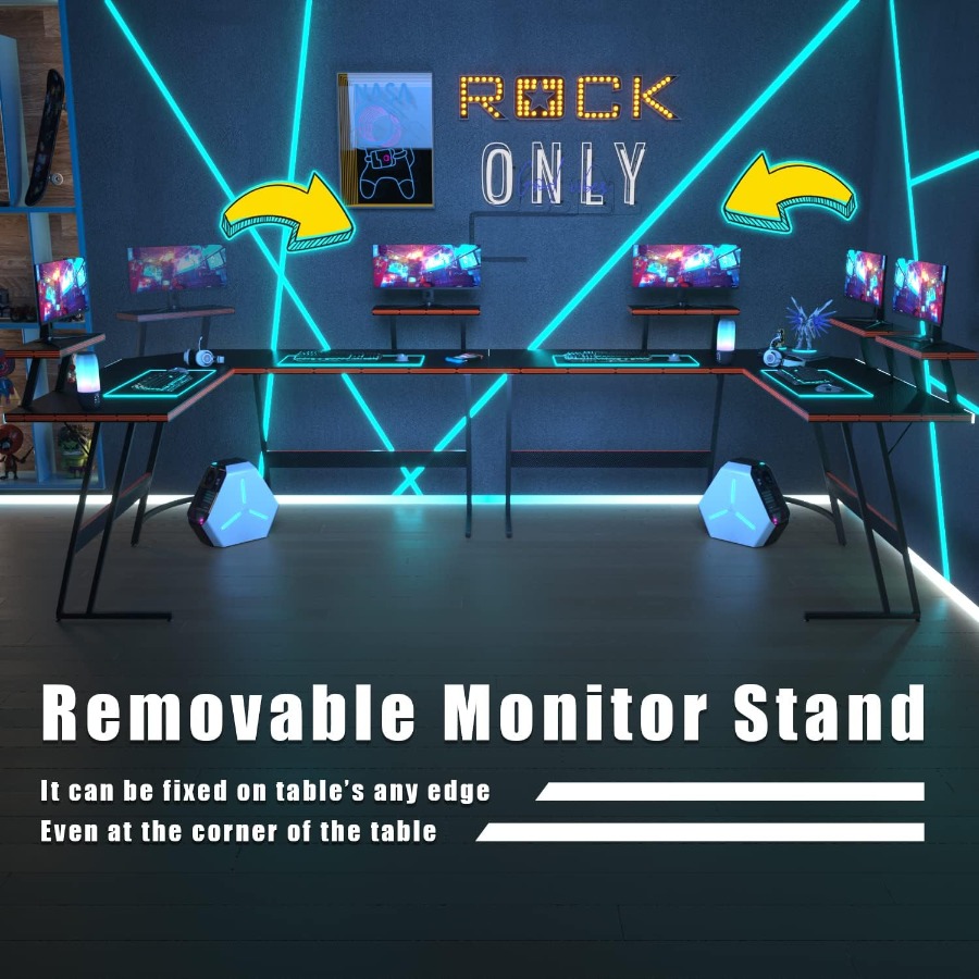 L Shaped Gaming Desk with Larg - Desk Setup Corner recension och pris