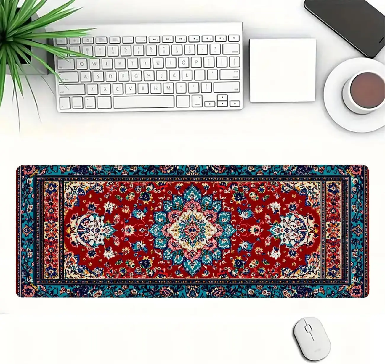 Stylish Ornate Persian Floral  - Desk Setup With Laptop recension och pris