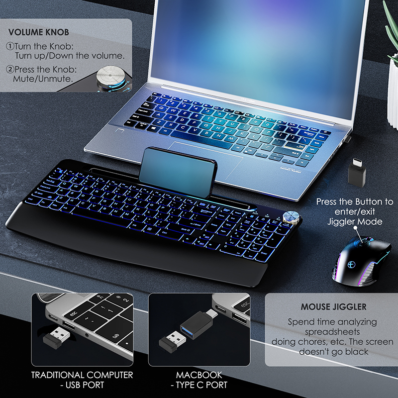 2.4G&Type-C Wireless Keyboard  - Desk Setup Keyboard recension och pris
