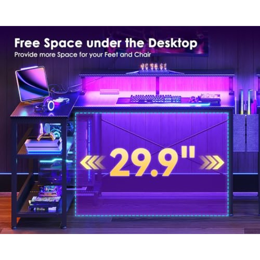40 Inch Reversible L Shaped Ga - Desk Setup Corner recension och pris