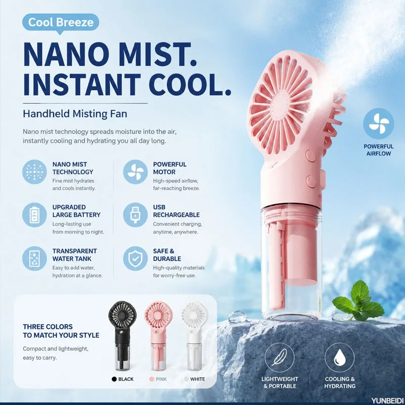 Three-in-one Fan Air Condition - Desk Setup Gear recension och pris