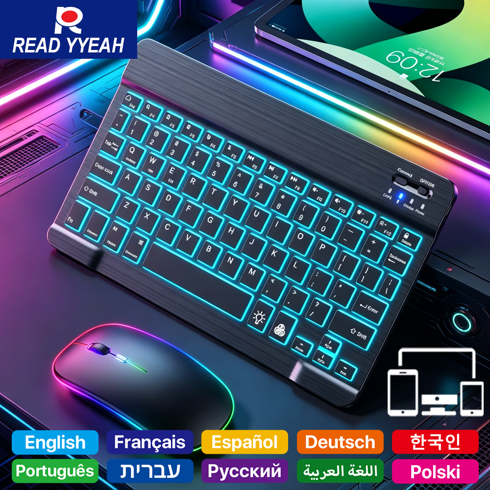 READ YYEAH RGB Backlit Bluetoo - Desk Setup Keyboard recension och pris
