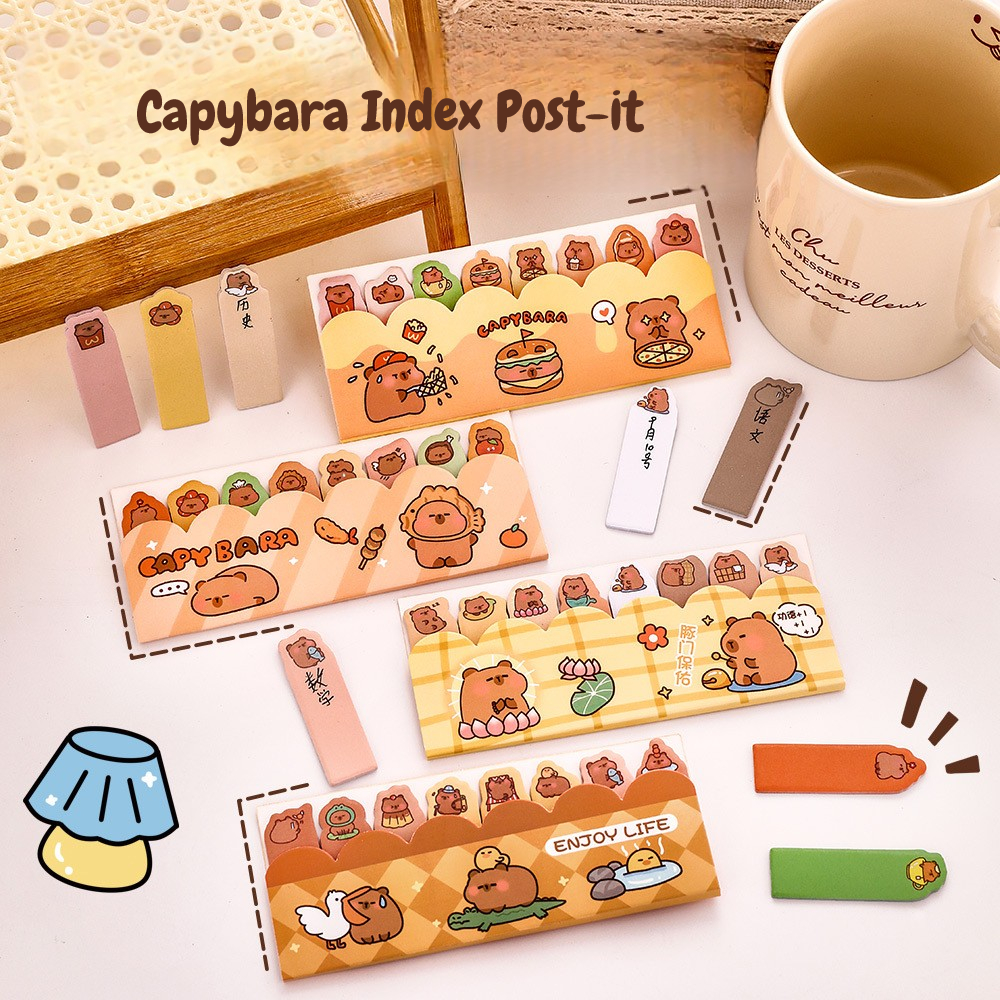 Kawaii Capybara Standing in Li - Sticky Memo Holder recension och pris