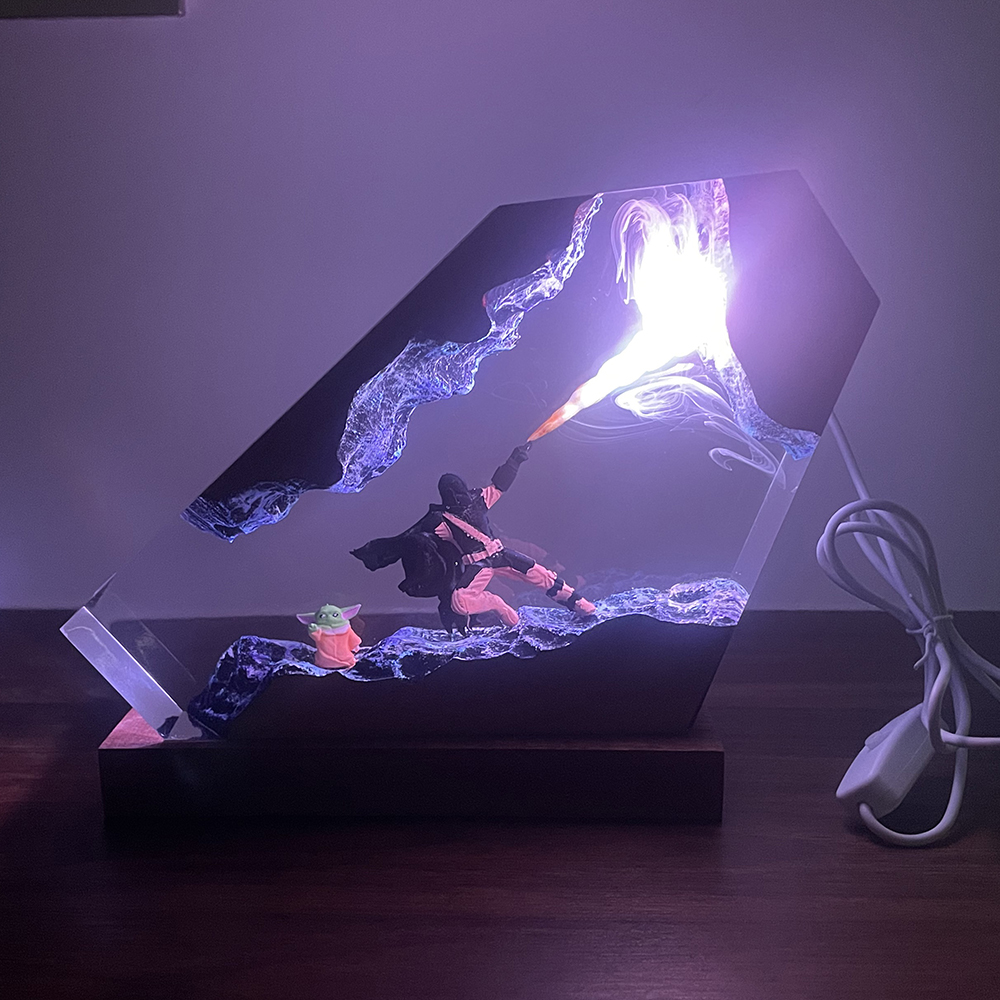 Table Resin Lamp Sci-fi Figure - Desk Setup At Home recension och pris
