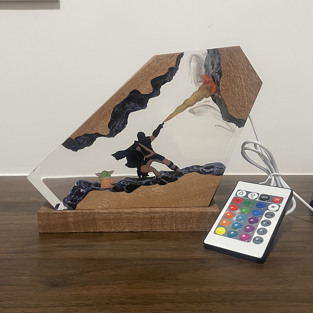 Table Resin Lamp Sci-fi Figure - Desk Setup At Home recension och pris