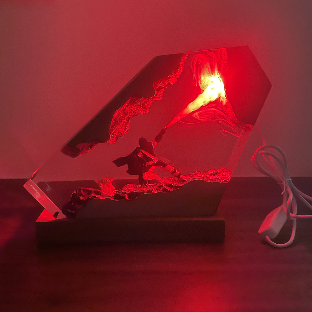 Table Resin Lamp Sci-fi Figure - Desk Setup At Home recension och pris