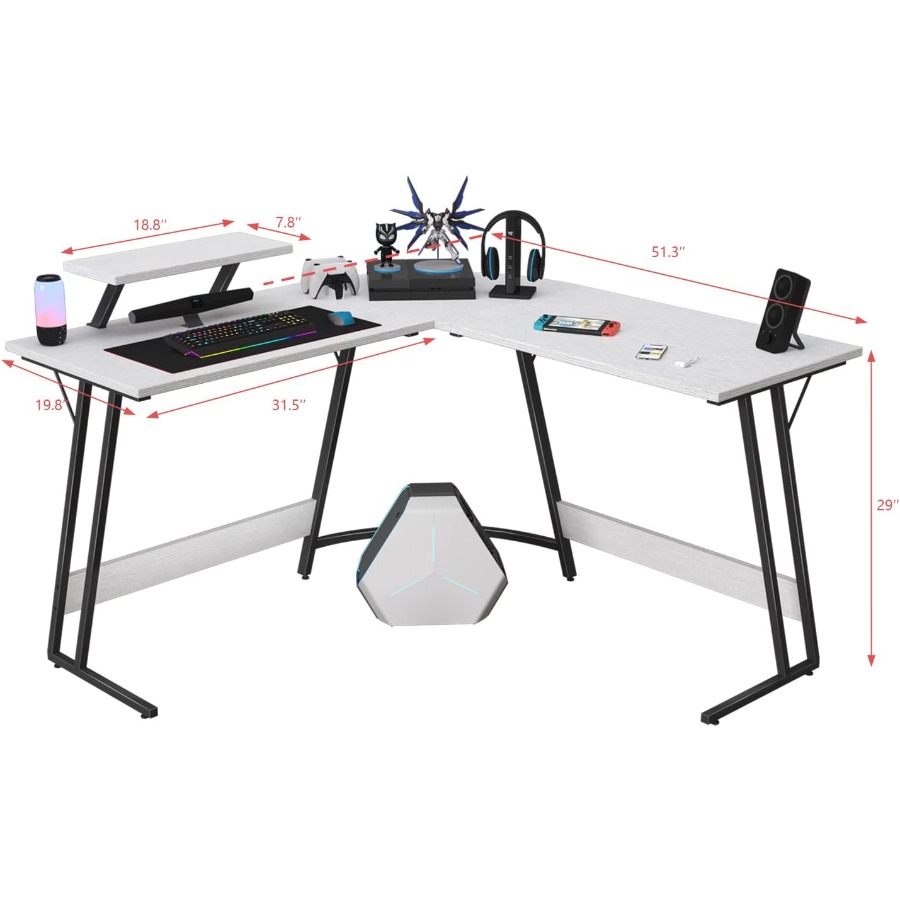 L Shaped Gaming Desk with Larg - Desk Setup Corner recension och pris