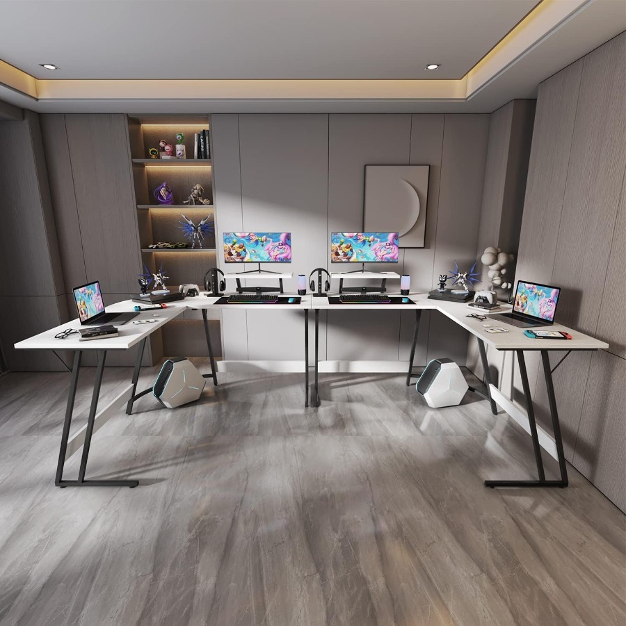 L Shaped Gaming Desk with Larg - Desk Setup Corner recension och pris