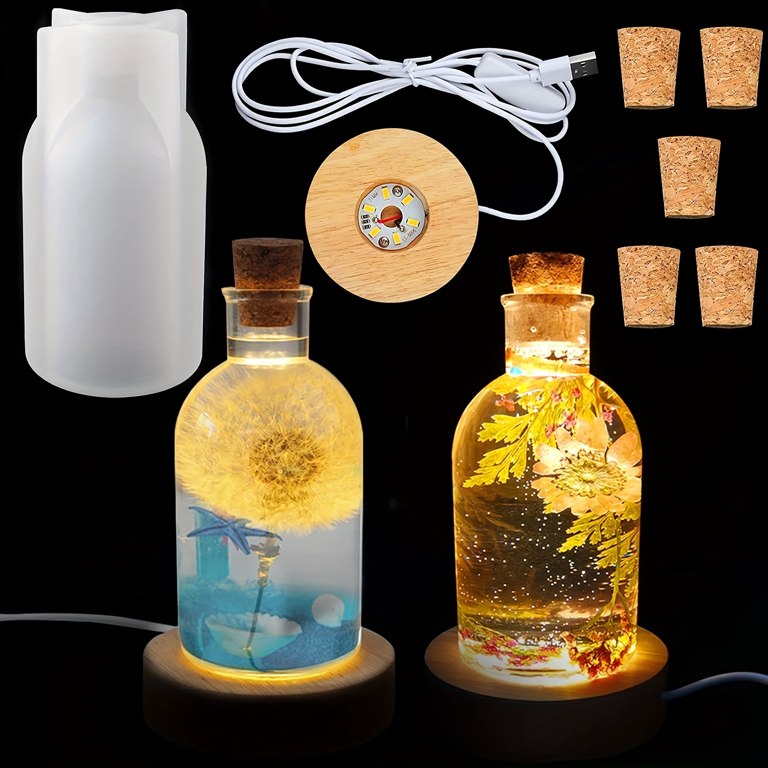Drift Bottle Light Resin Mold  - Desk Setup At Home recension och pris