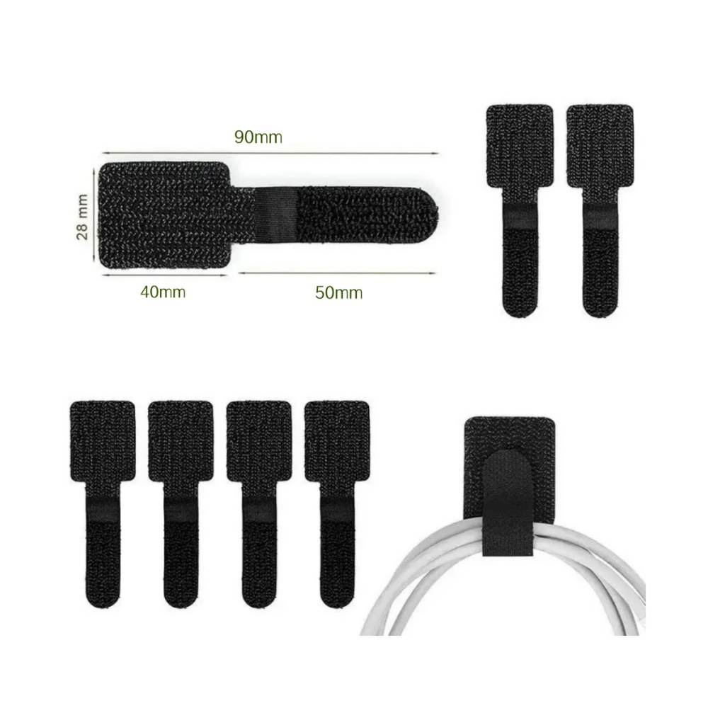 Self Adhesive Reusable Cable T - Cable Velcro Strap recension och pris