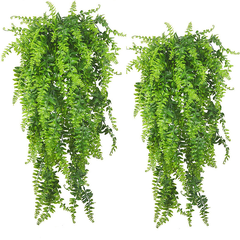 2/4PCS Green Artificial Plants - Desk Setup At Home recension och pris