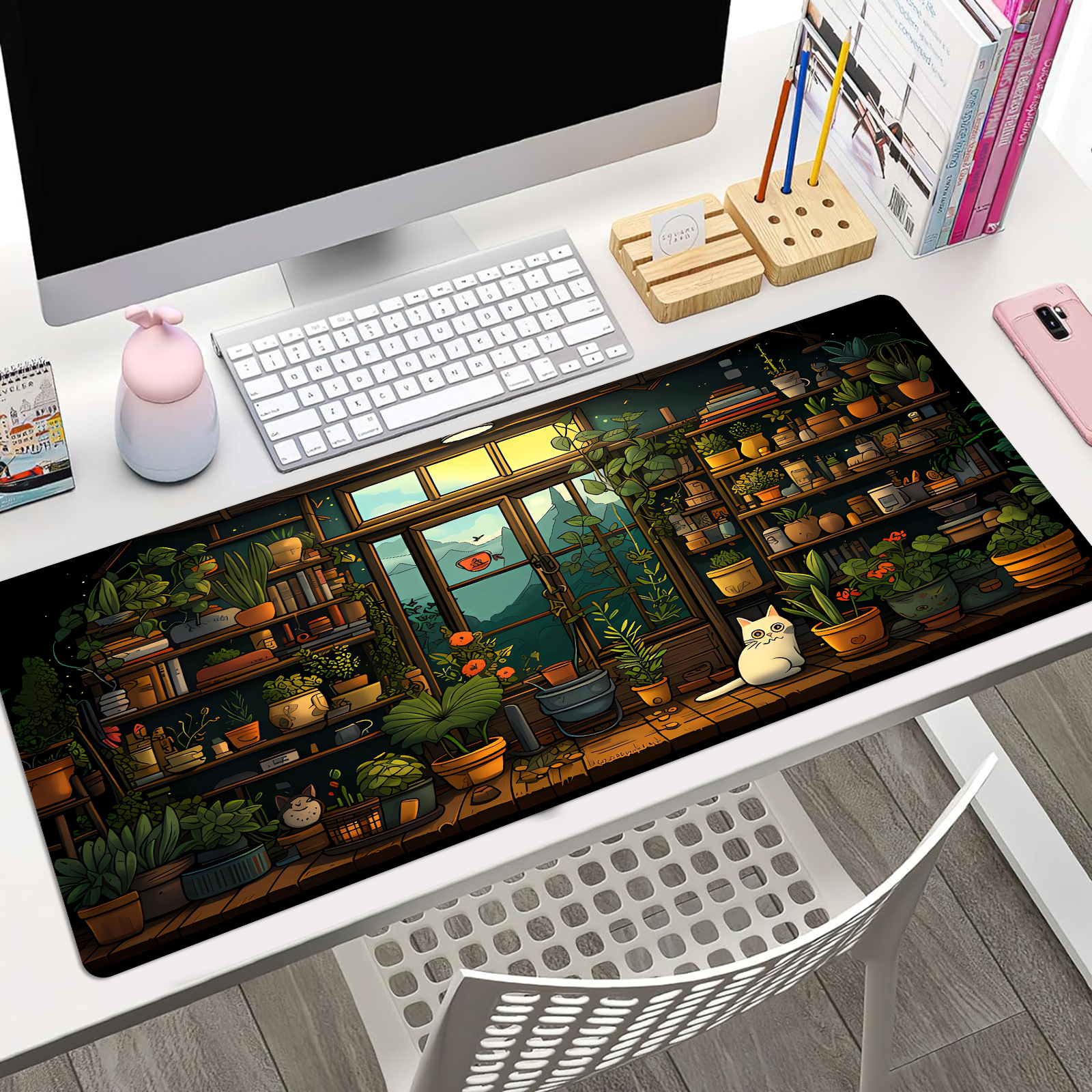 Cute Cat Mouse Pad Desk Pad Ka - Desk Setup Kawaii recension och pris