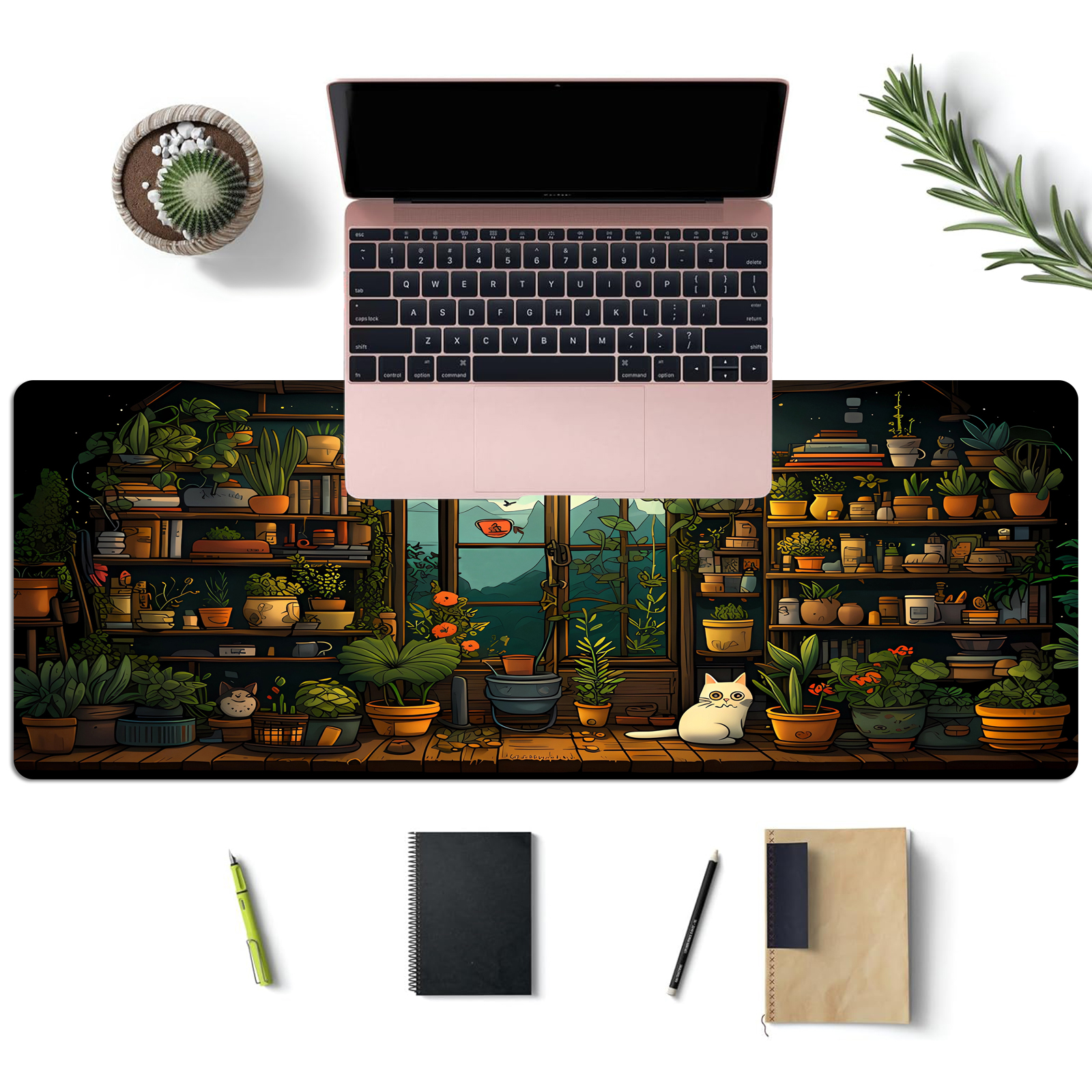 Cute Cat Mouse Pad Desk Pad Ka - Desk Setup Kawaii recension och pris
