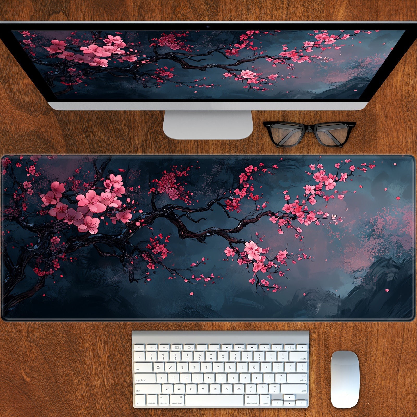 Night Cherry Blossom gaming mo - Rubber Mat Desk recension och pris