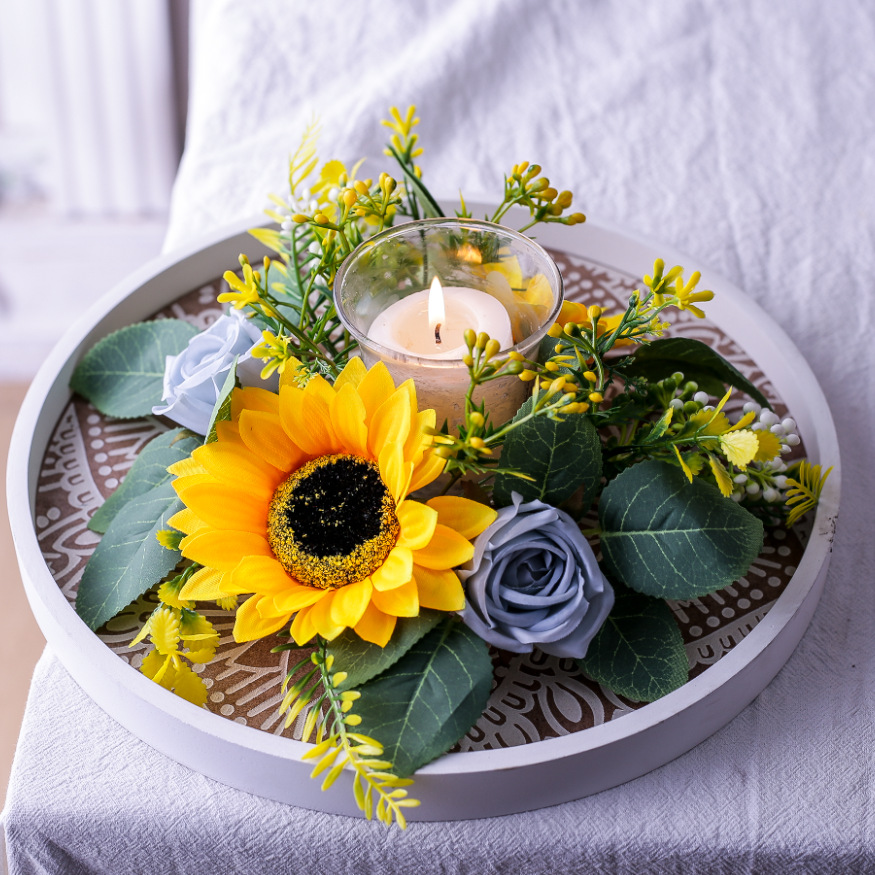 Simulation Sunflower Wreath Ca - Desk Setup At Home recension och pris
