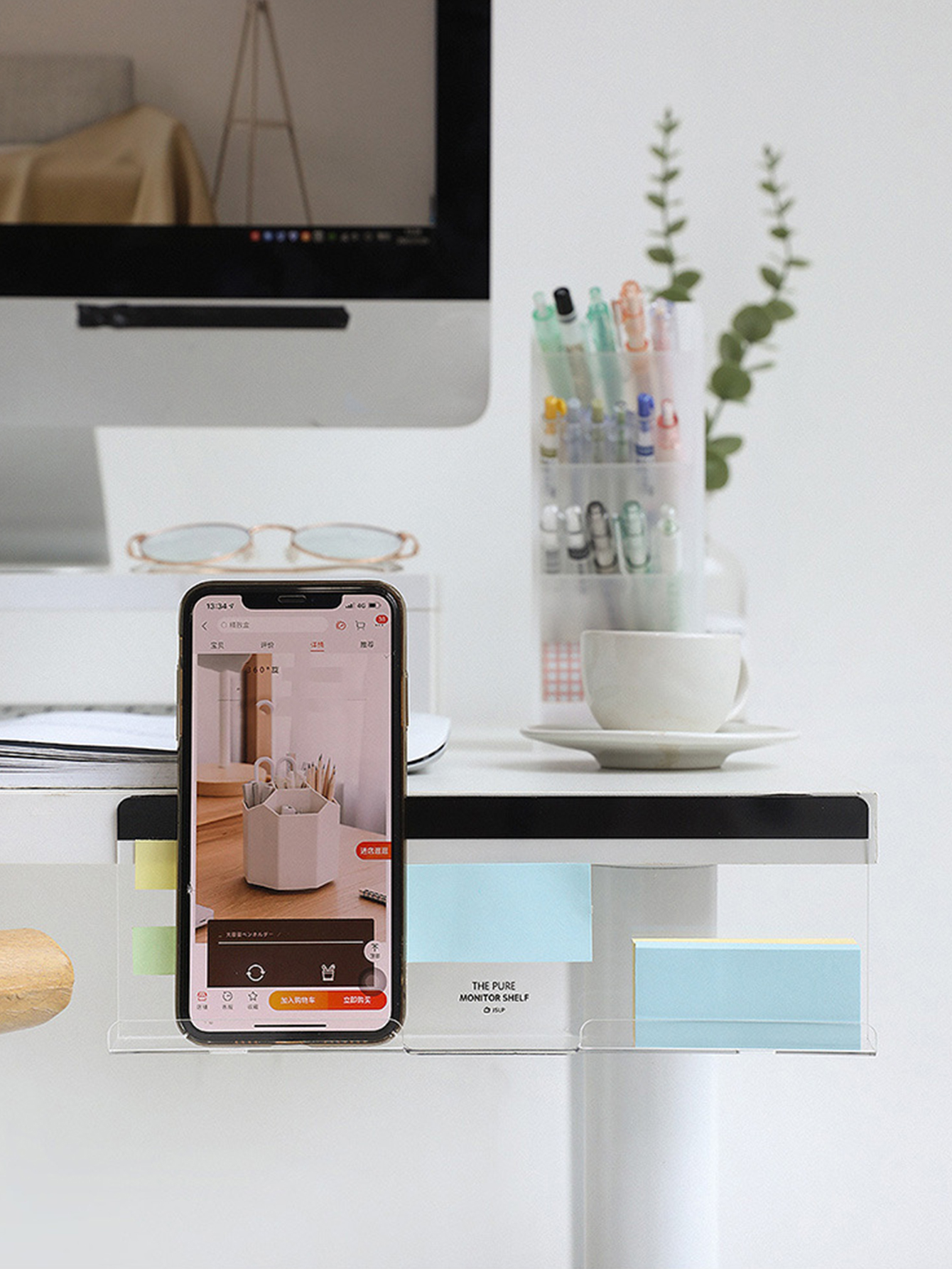 Clear Acrylic Monitor Memo Boa - Sticky Memo Holder recension och pris