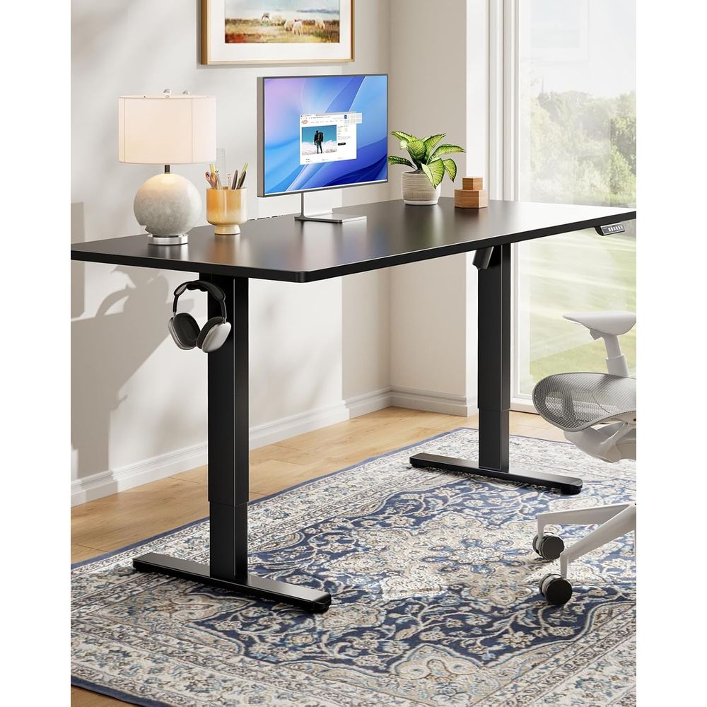 Electric Standing Desk, Whole  - Desk Setup With Laptop recension och pris