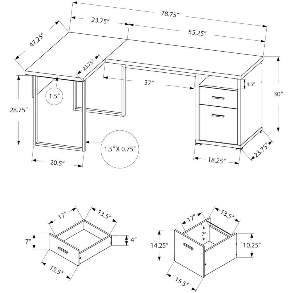 I 7255 Computer Desk, Home Off - Desk Setup Corner recension och pris