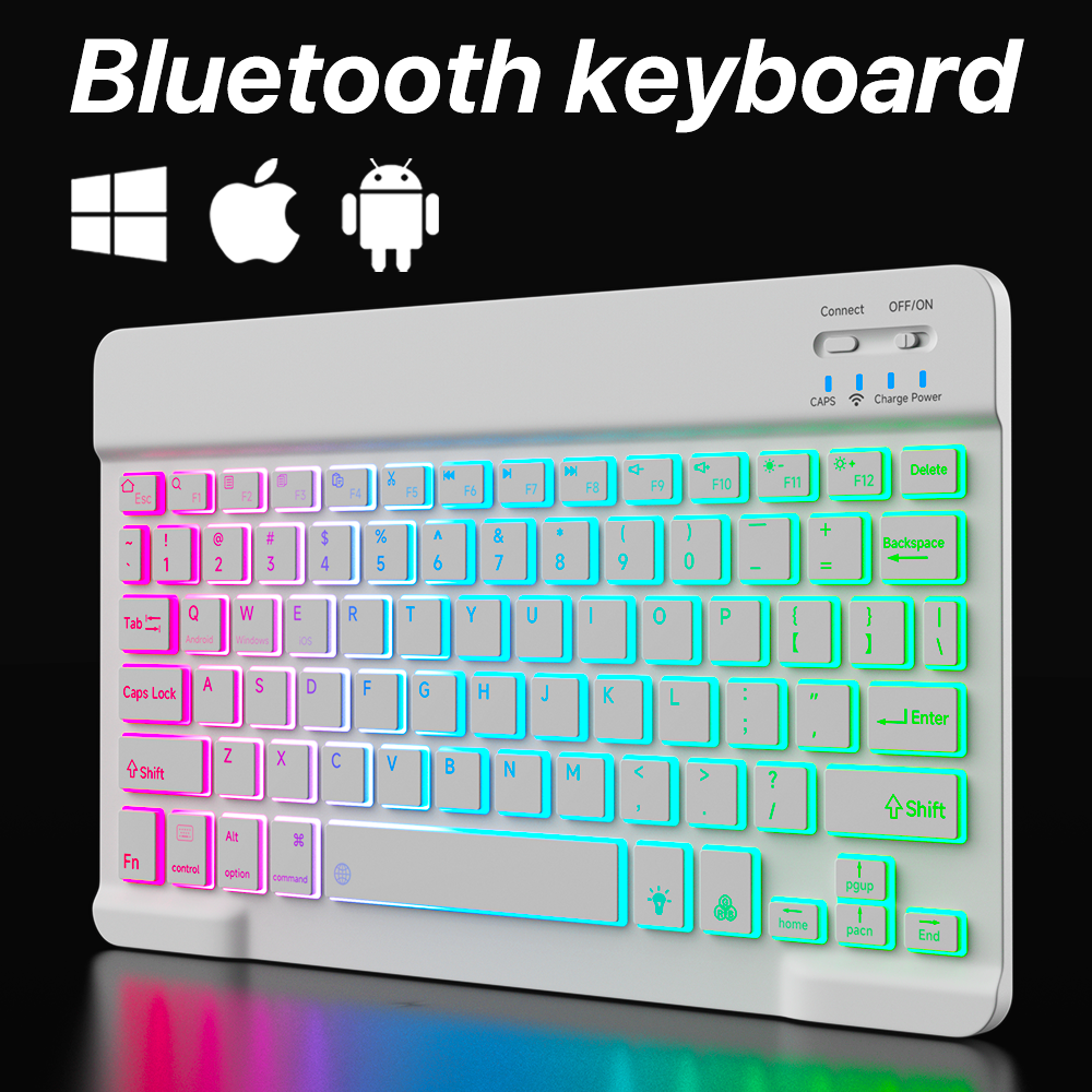 Backlit Backlight Bluetooth Ke - Desk Setup Keyboard recension och pris