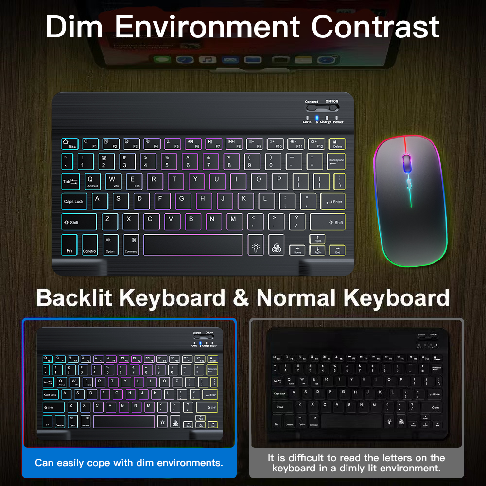 Backlit Backlight Bluetooth Ke - Desk Setup Keyboard recension och pris
