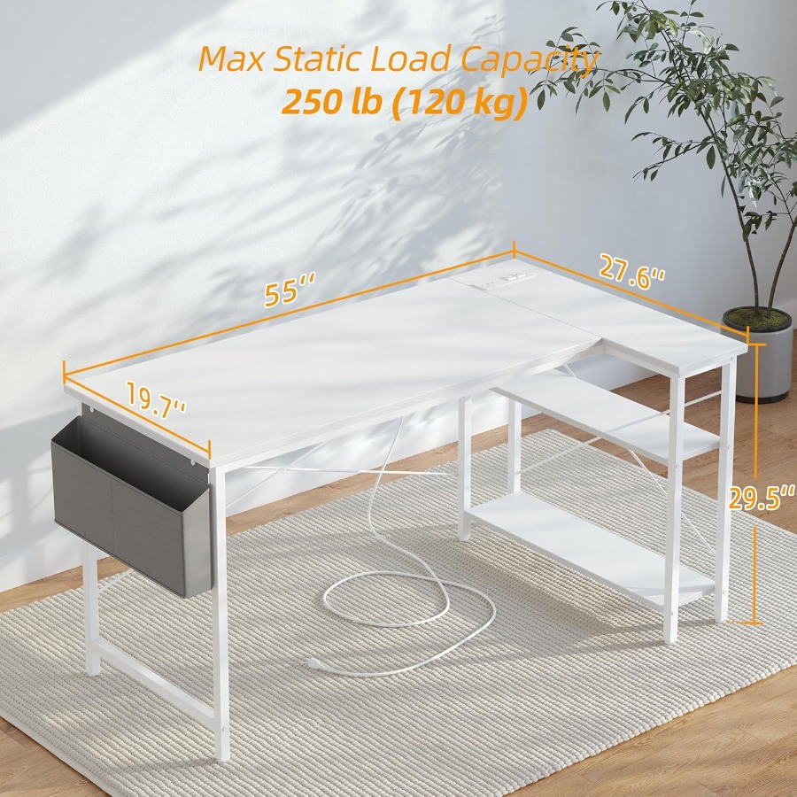 L Shaped Computer Desk with Bu - Desk Setup Corner recension och pris