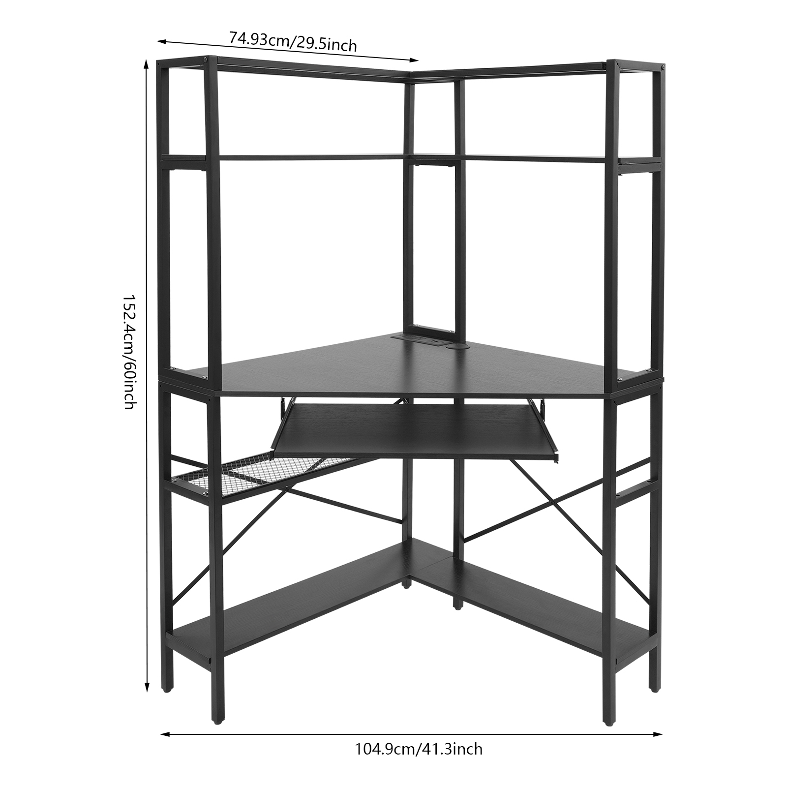 Triangular Corner Computer Des - Desk Setup Corner recension och pris