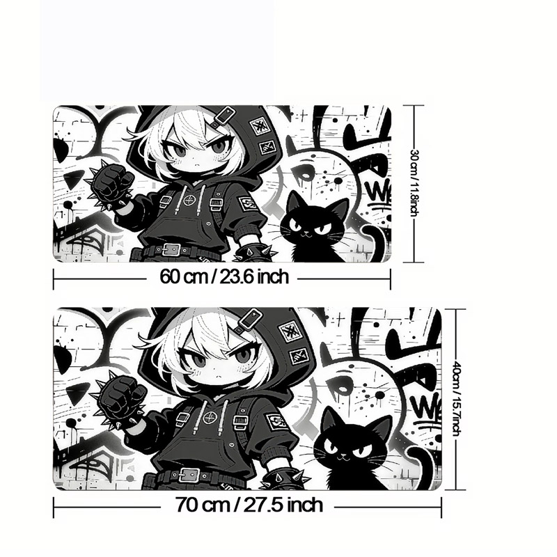 Large Gaming Mouse Pad Anime G - Desk Setup Girl recension och pris