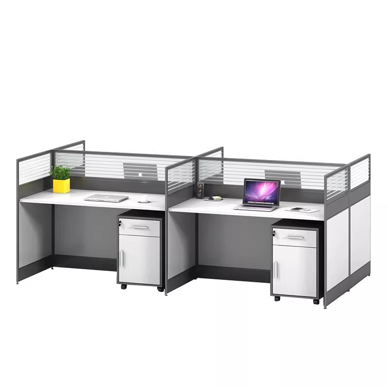 White Office Desk for 2 4 or 6 - Desk Setup Corner recension och pris