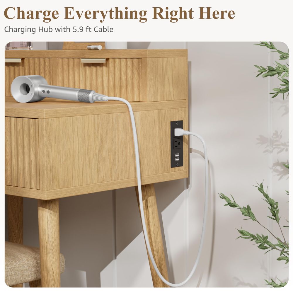 Small Vanity Desk with Hollywo - Desk Setup Girl recension och pris