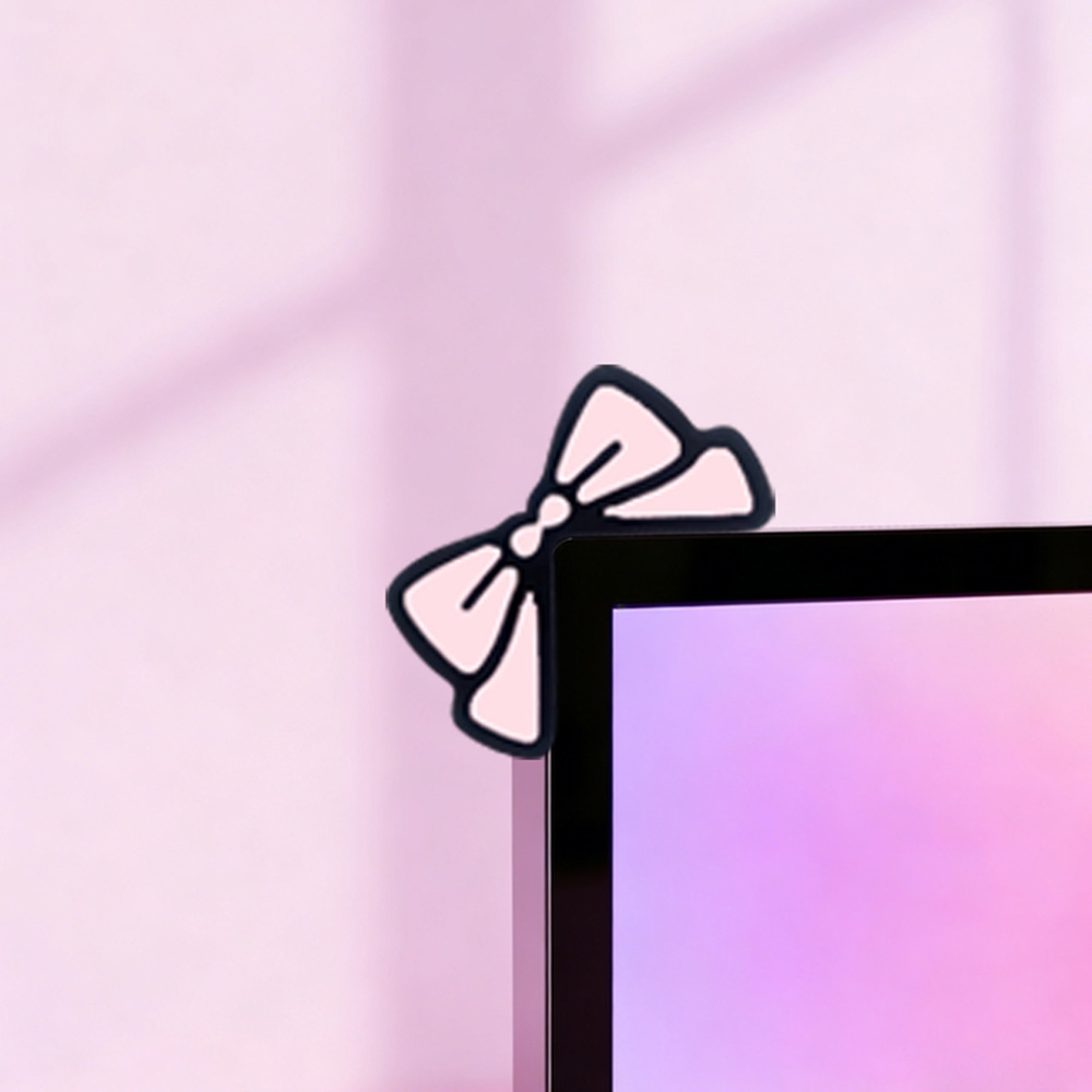 Cute Pink Bow Monitor Decor Ka - Desk Setup Girl recension och pris