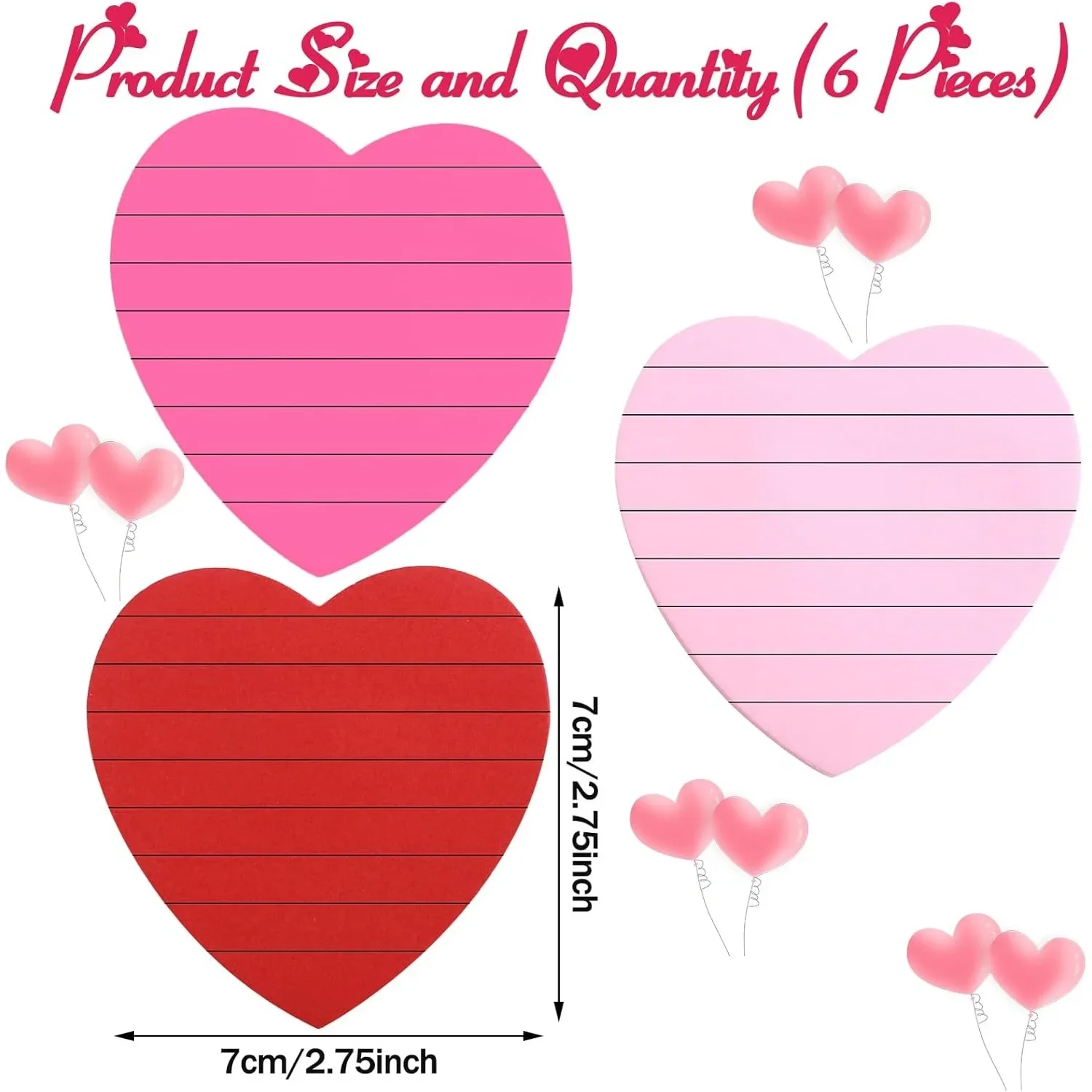 Heart Shaped Cute Sticky Notes - Sticky Memo Holder recension och pris