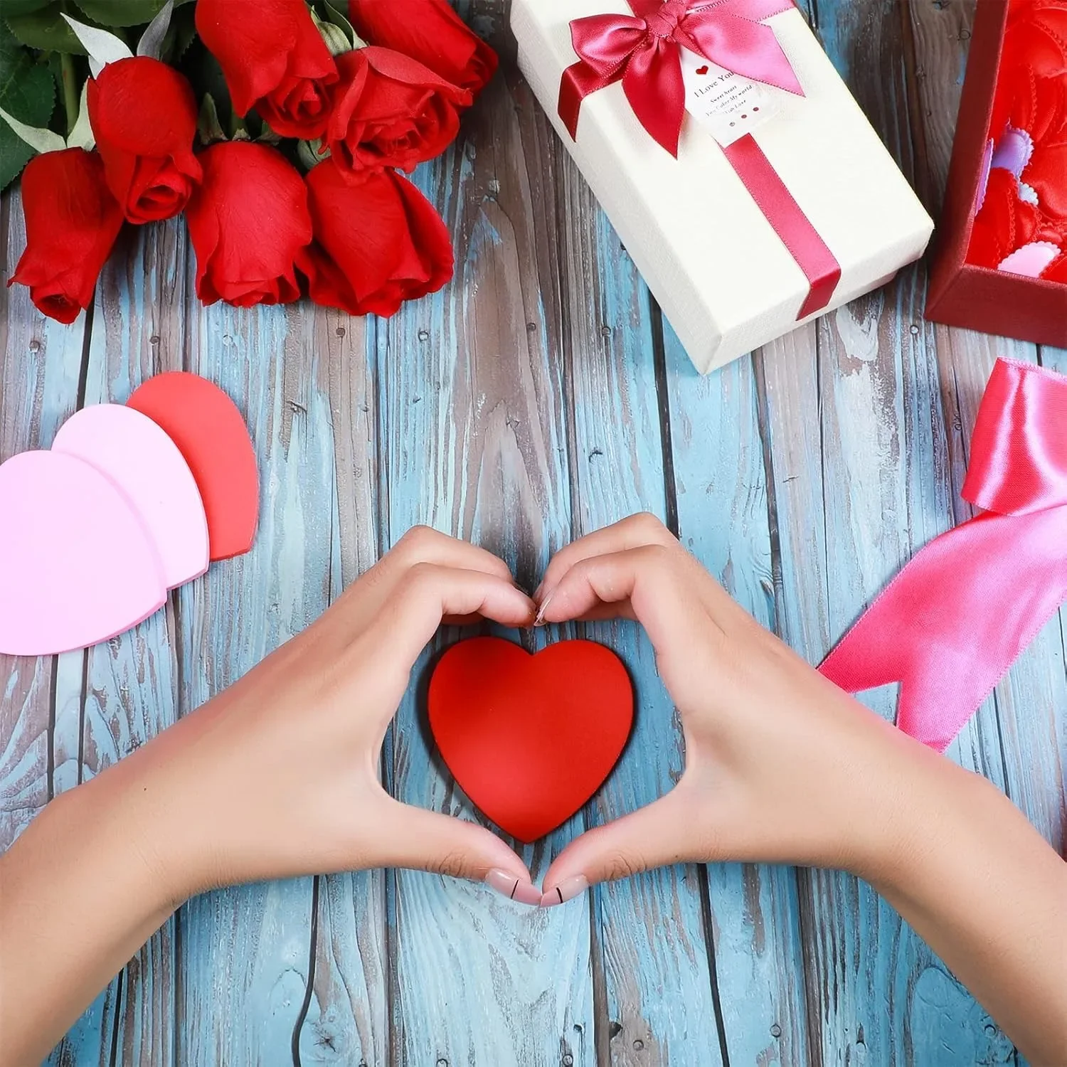 Heart Shaped Cute Sticky Notes - Sticky Memo Holder recension och pris