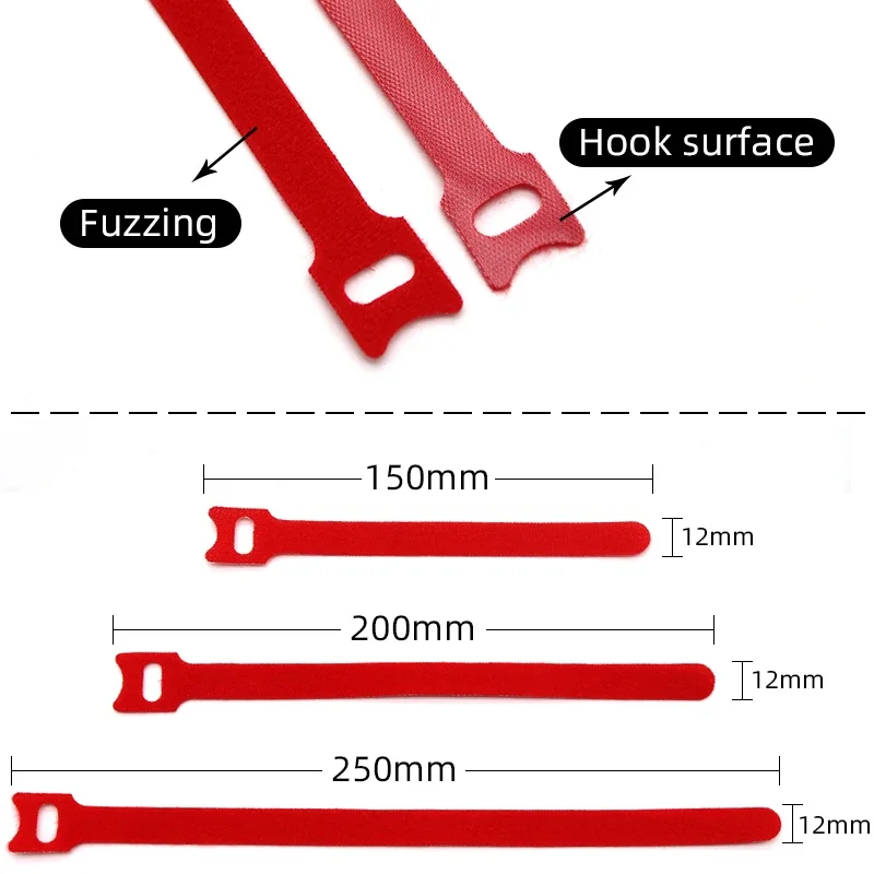 50/100pcs Releasable Cable Tie - Cable Velcro Strap recension och pris