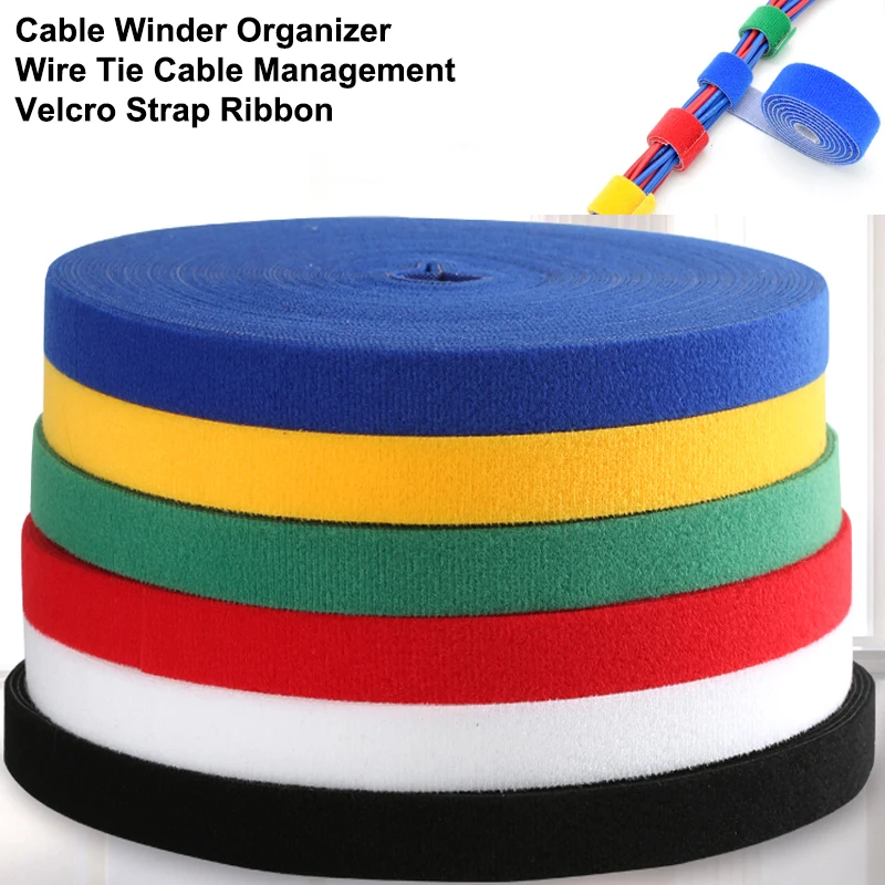 5M DIY Reusable Nylon Cable Ti - Cable Velcro Strap recension och pris