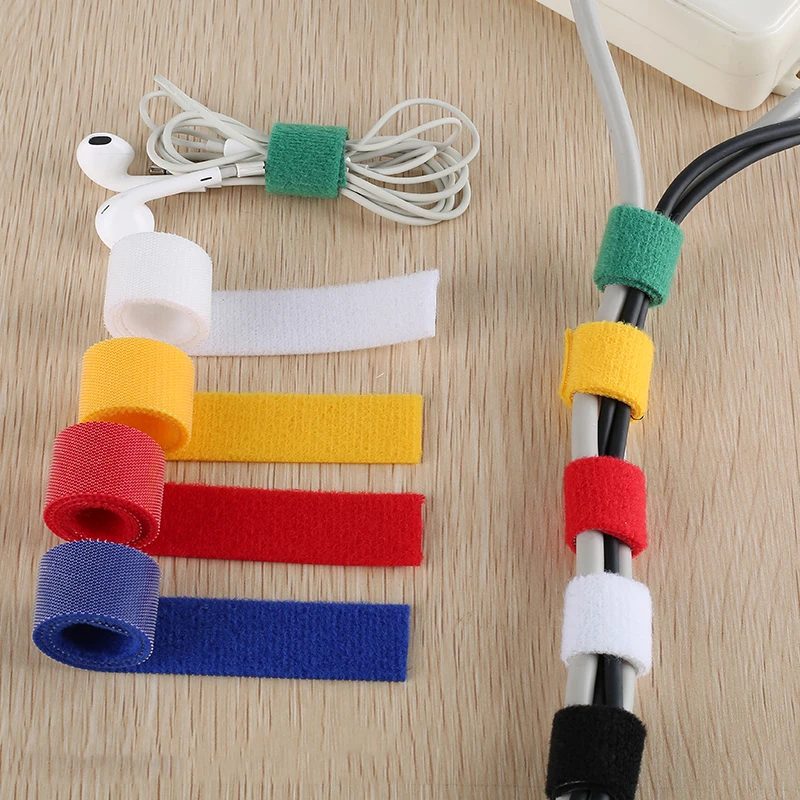 5M DIY Reusable Nylon Cable Ti - Cable Velcro Strap recension och pris