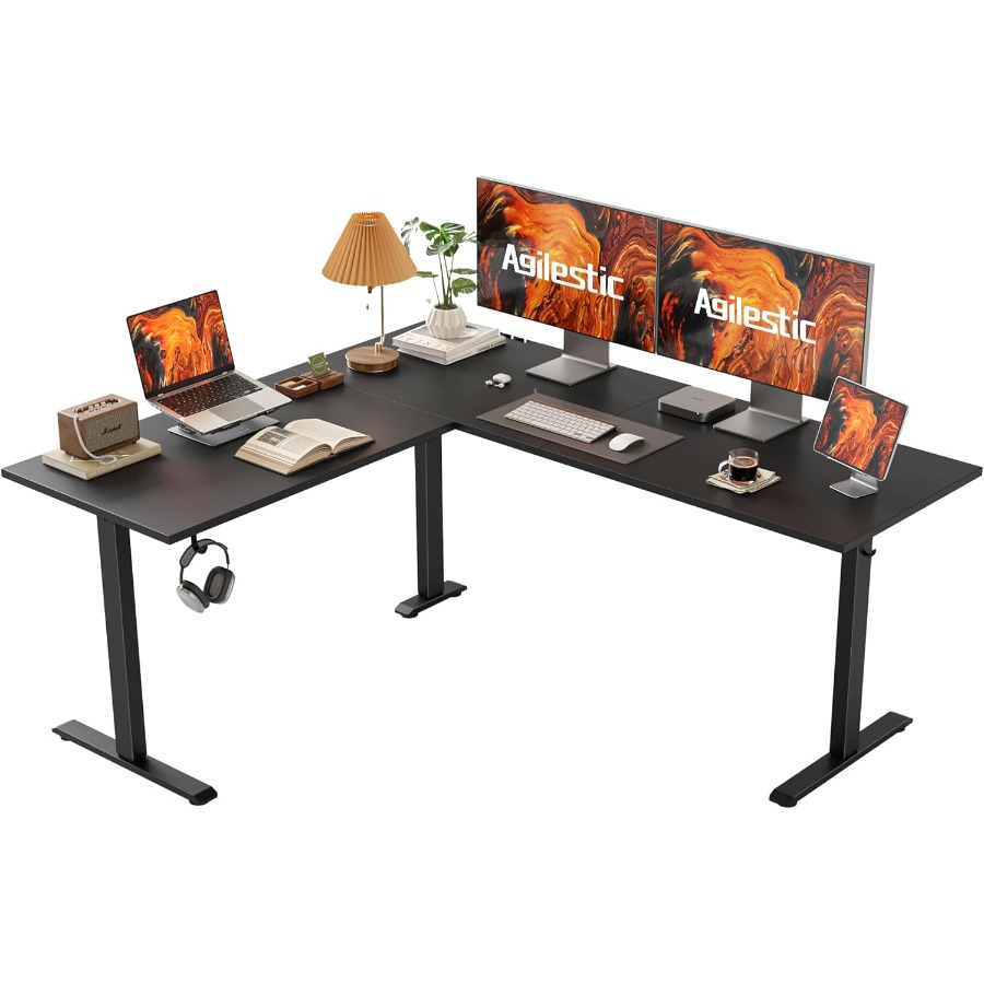 L Shaped Standing Desk Adjusta - Desk Setup Corner recension och pris