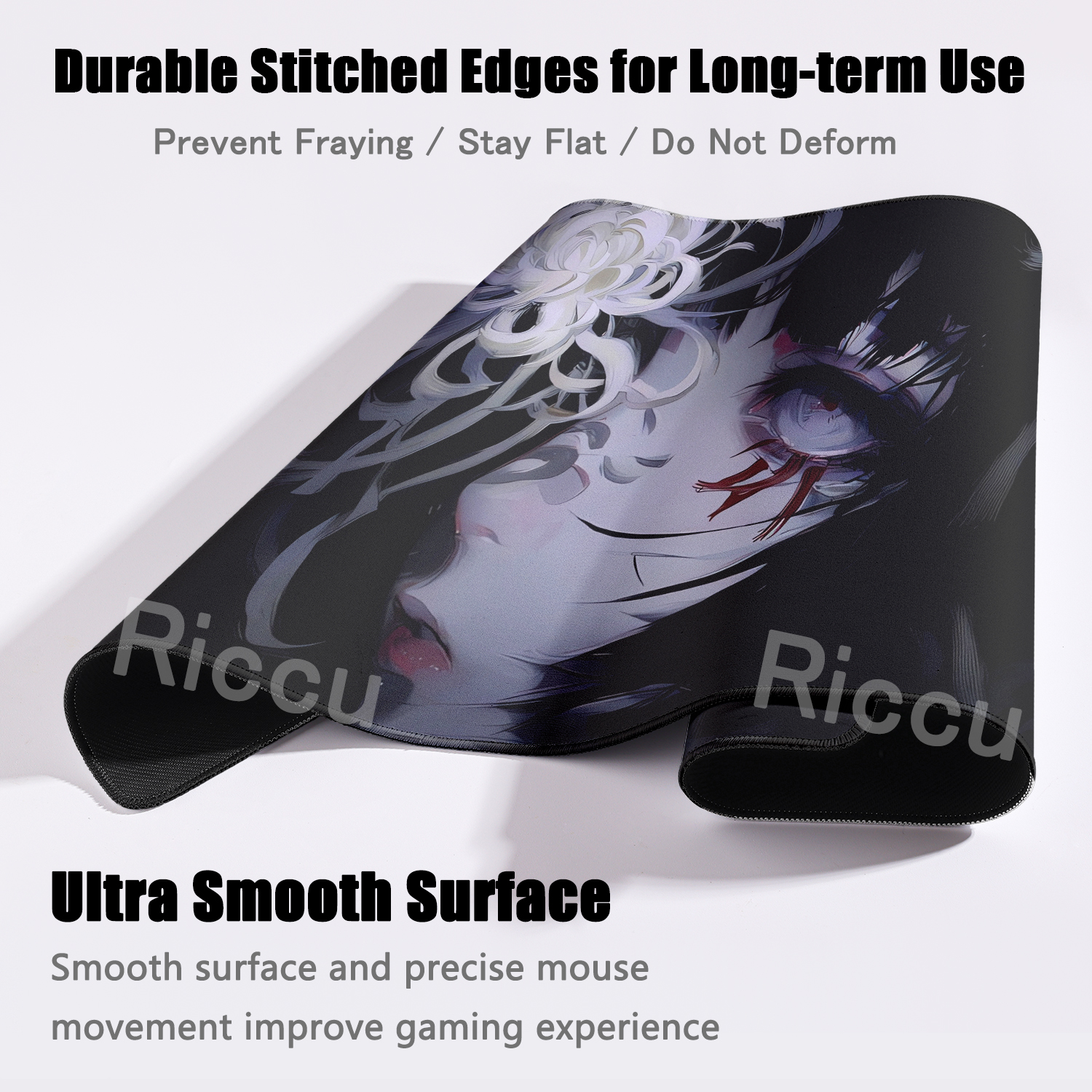Text Anime Girl Large Mouse Pa - Desk Setup Girl recension och pris