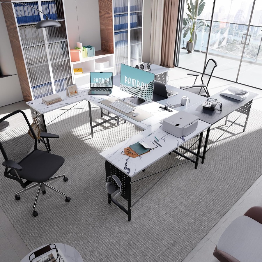 71 Inch Large UShaped Corner C - Desk Setup Corner recension och pris