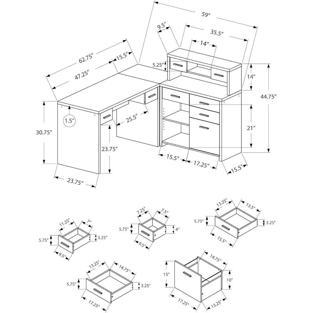 Computer Desk L-Shaped - Left  - Desk Setup Corner recension och pris