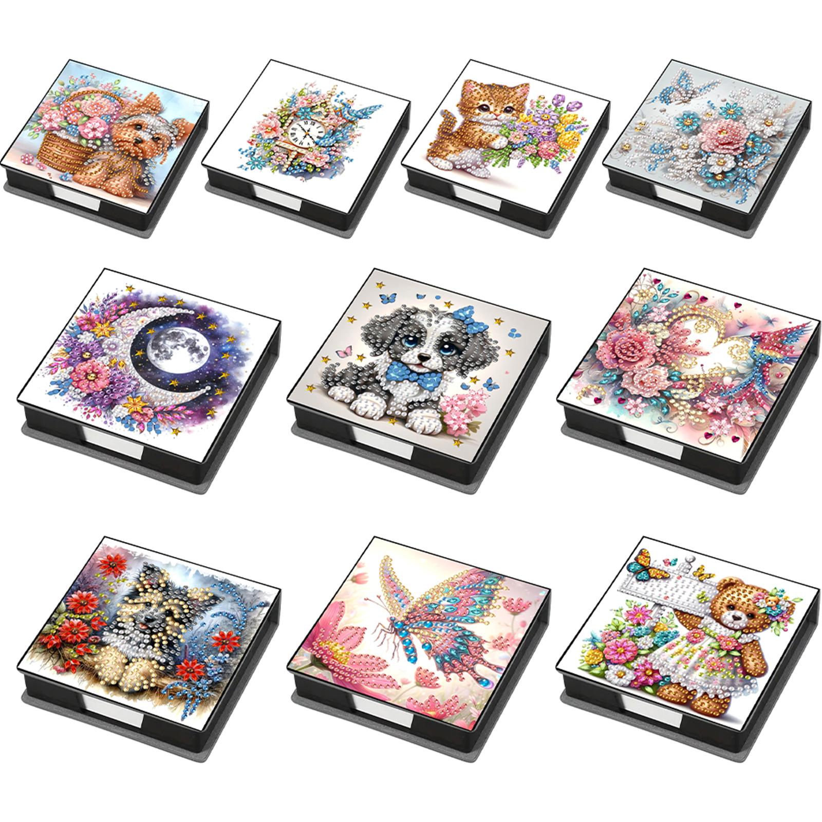 PU Flowers Diamond Painting No - Sticky Memo Holder recension och pris