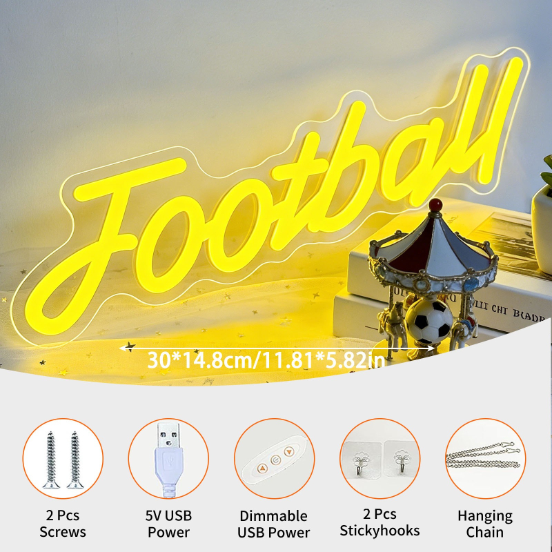 Football Dimmable LED Neon Sig - Ambient Light Bar Usb recension och pris