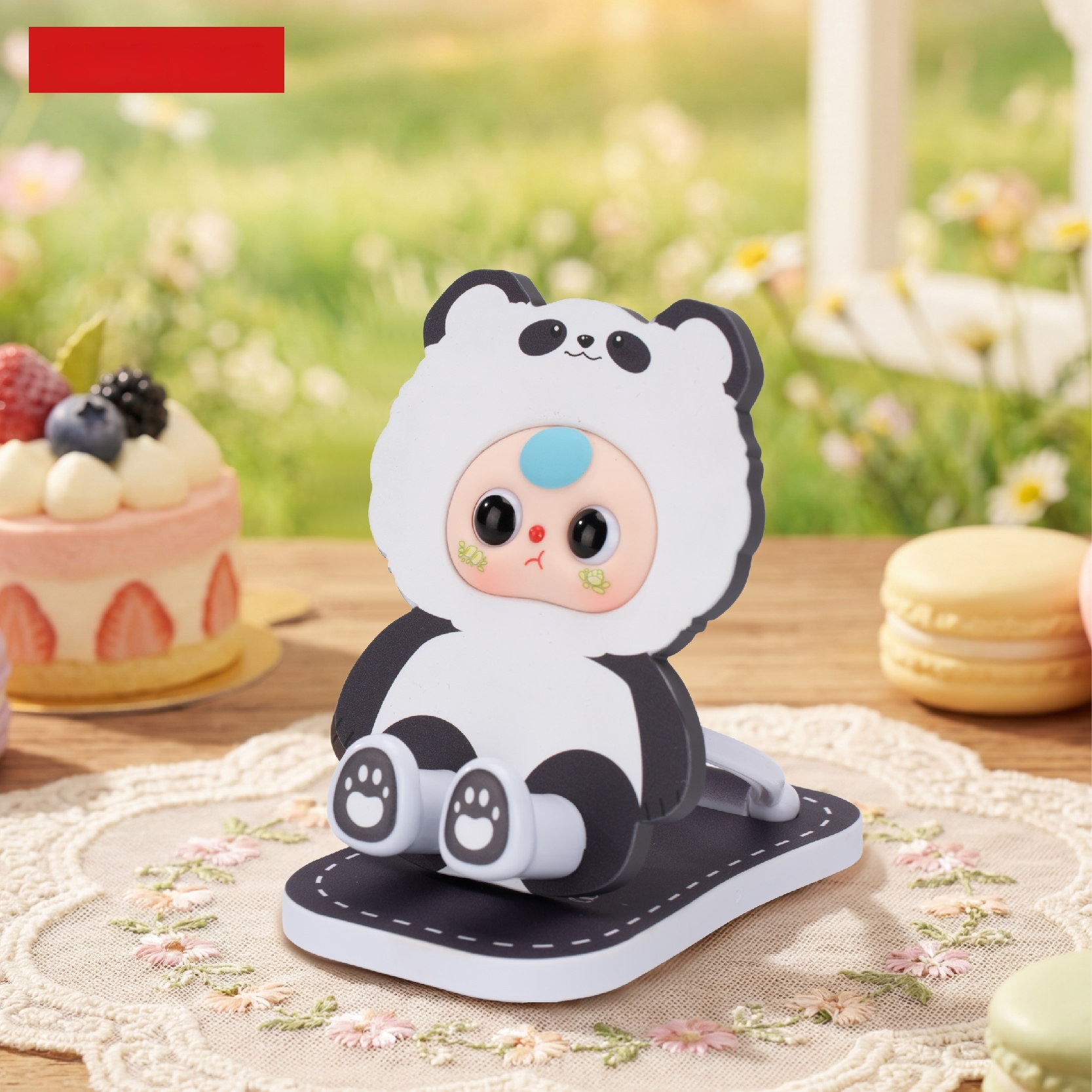 Baby Three Foldable Phone Stan - Desk Setup Cute recension och pris