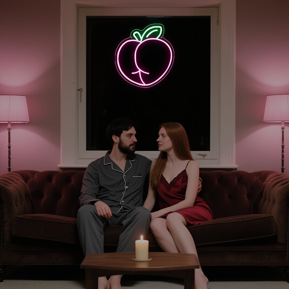 Peach Pattern LED Neon Sign US - Ambient Light Bar Usb recension och pris